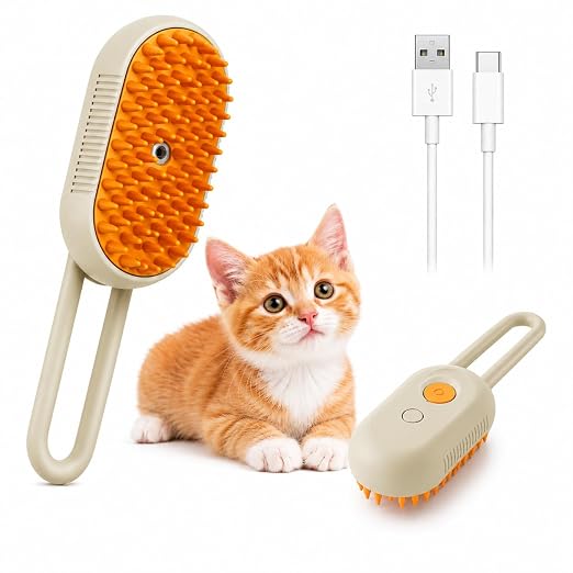 FurMist — 3-in-1 Steam Grooming Brush for pets