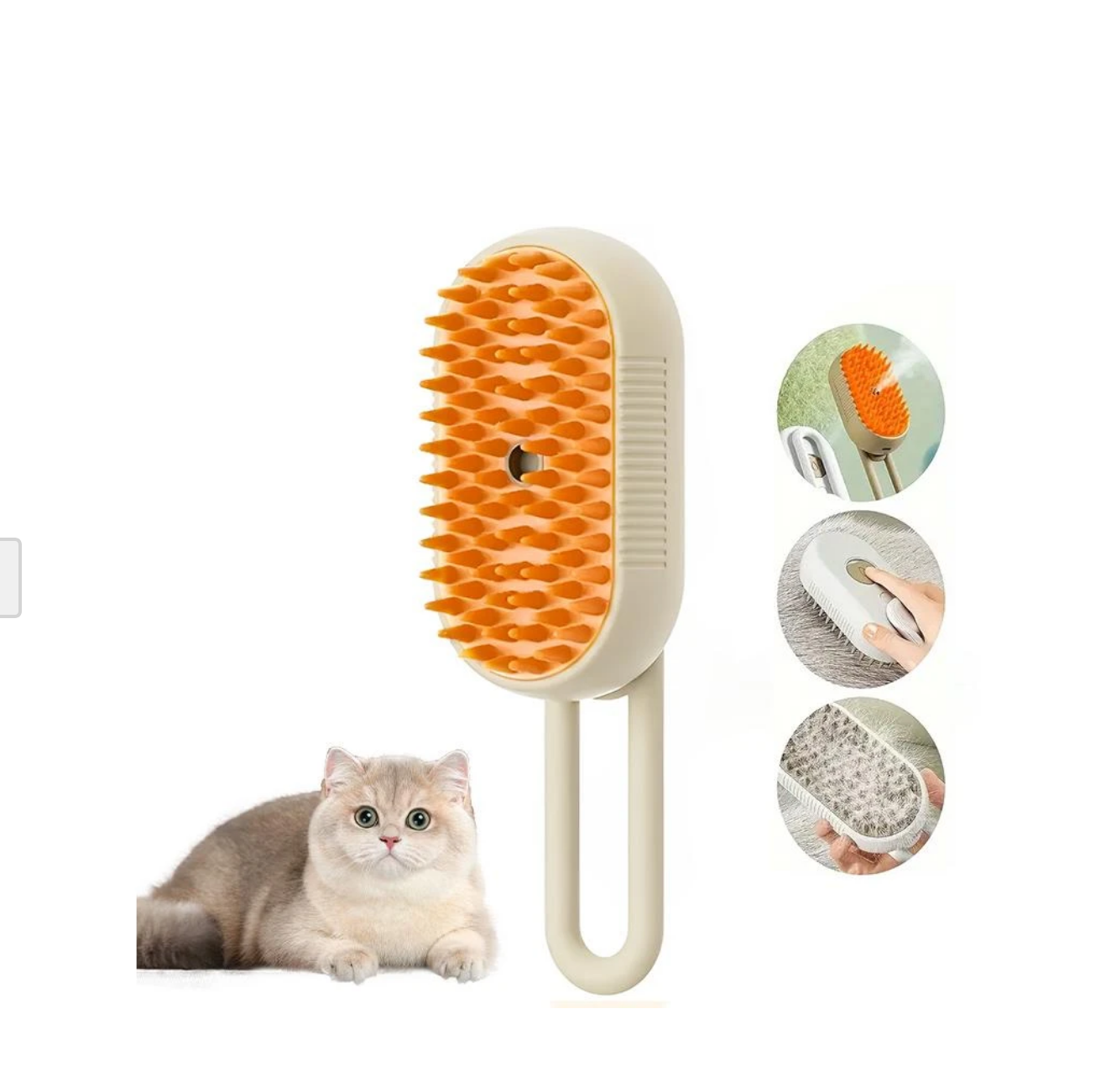 FurMist — 3-in-1 Steam Grooming Brush for pets